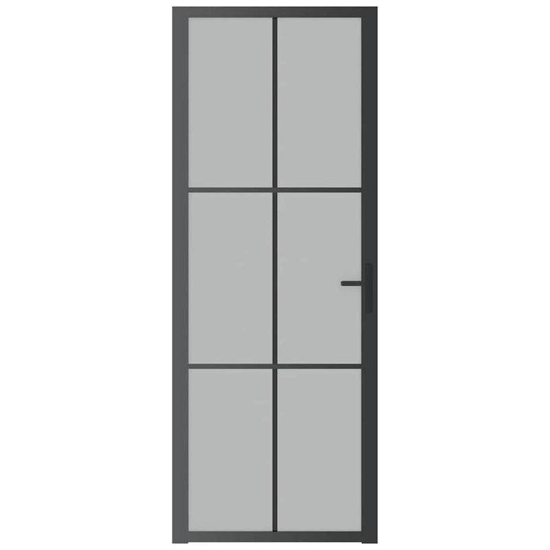Load image into Gallery viewer, Vidaxl binnendeur 76x201,5 cm matglas en aluminium zwart
