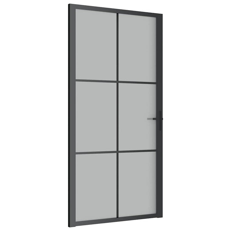 Load image into Gallery viewer, Vidaxl binnendeur 102,5x201,5 cm matglas en aluminium zwart
