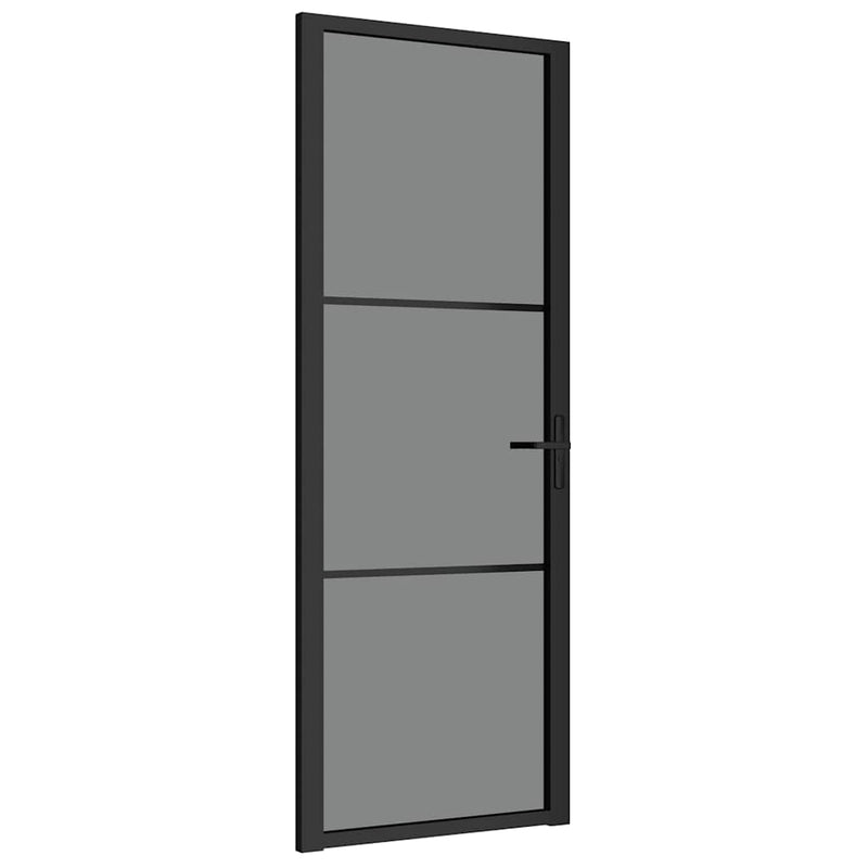 Load image into Gallery viewer, Vidaxl binnendeur 76x201,5 cm esg-glas en aluminium zwart
