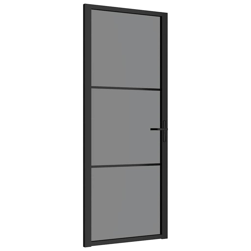 Load image into Gallery viewer, Vidaxl binnendeur 83x201,5 cm esg-glas en aluminium zwart
