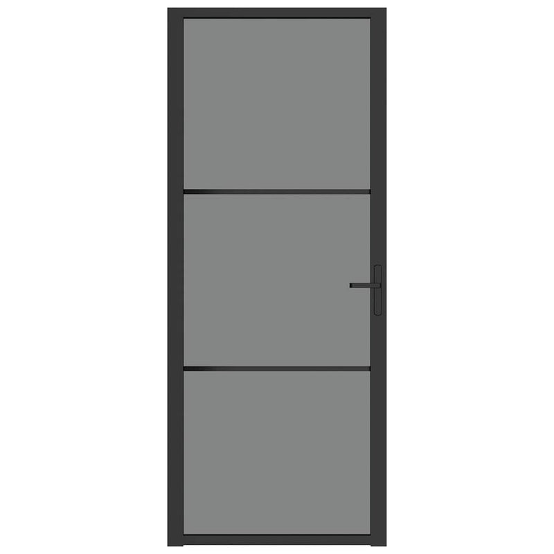 Load image into Gallery viewer, Vidaxl binnendeur 83x201,5 cm esg-glas en aluminium zwart
