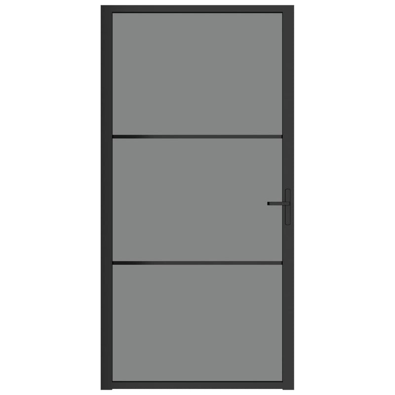 Load image into Gallery viewer, VidaXL Binnendeur 102,5x201,5 cm ESG-glas en aluminium zwart
