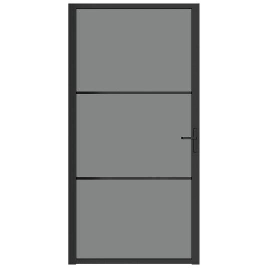 VidaXL Binnendeur 102,5x201,5 cm ESG-glas en aluminium zwart