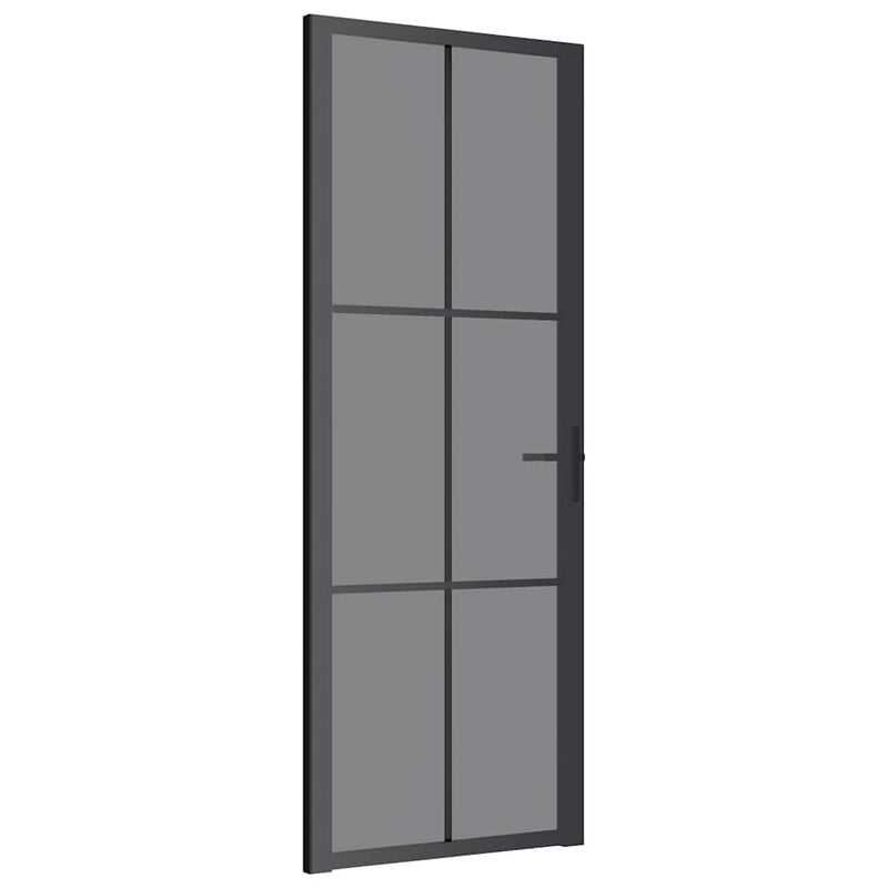 Load image into Gallery viewer, Vidaxl binnendeur 76x201,5 cm esg-glas en aluminium zwart
