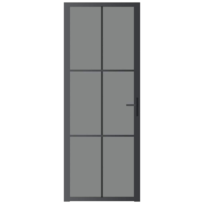 Load image into Gallery viewer, Vidaxl binnendeur 76x201,5 cm esg-glas en aluminium zwart
