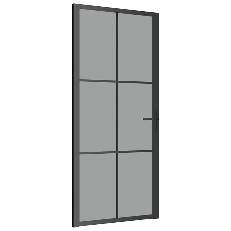 Load image into Gallery viewer, Vidaxl binnendeur 93x201,5 cm esg-glas en aluminium zwart
