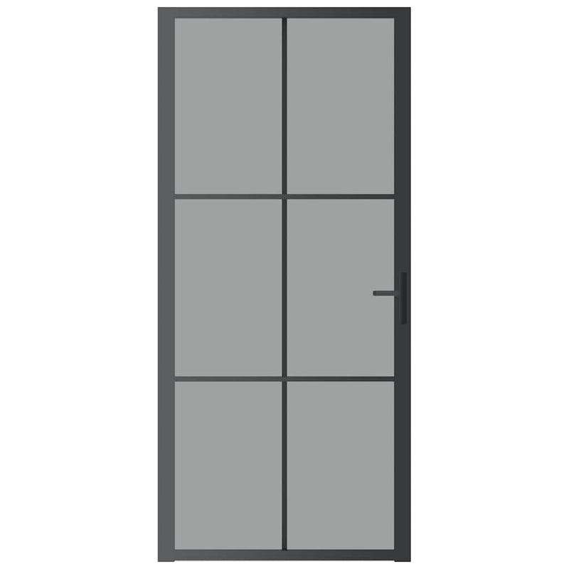 Load image into Gallery viewer, Vidaxl binnendeur 93x201,5 cm esg-glas en aluminium zwart
