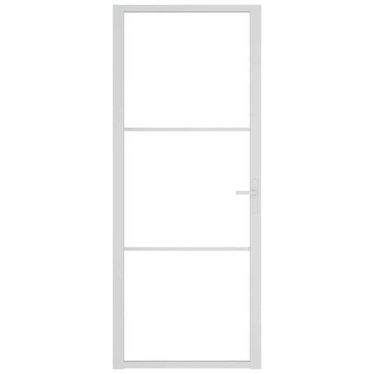 VidaXL Binnendeur 83x201,5 cm ESG-glas en aluminium wit