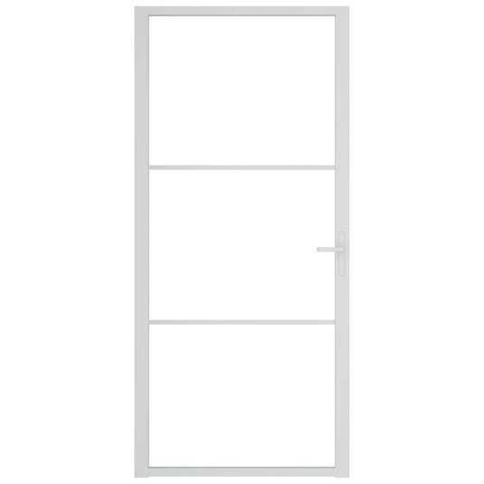 Vidaxl binnendeur 93x201,5 cm esg-glas en aluminium wit