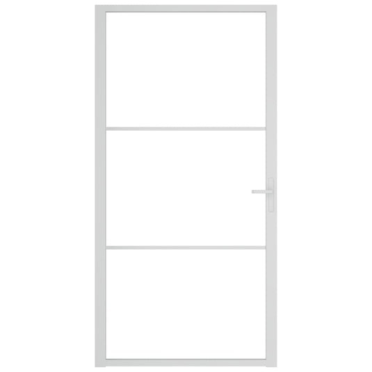 VidaXL Binnendeur 102,5x201,5 cm ESG-glas en aluminium wit