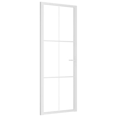 Vidaxl binnendeur 76x201,5 cm esg-glas en aluminium wit