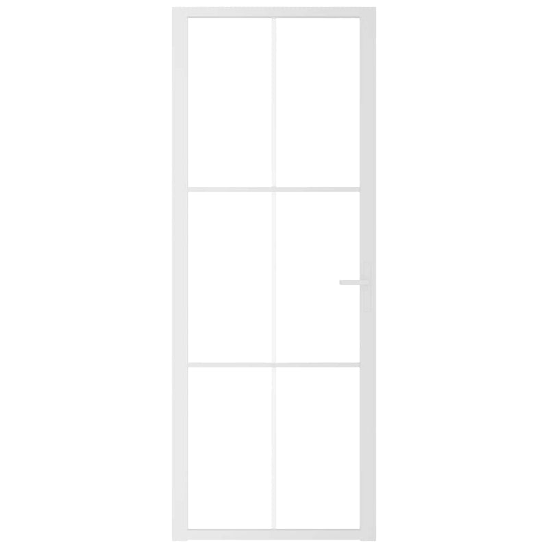 Load image into Gallery viewer, Vidaxl binnendeur 76x201,5 cm esg-glas en aluminium wit
