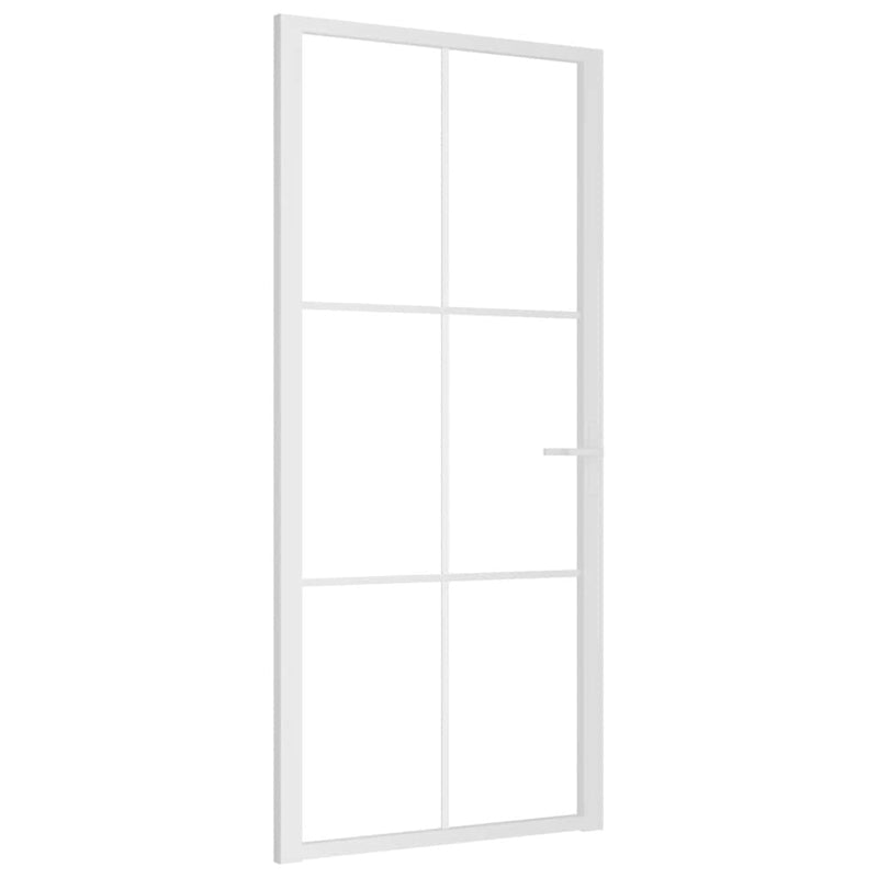 Load image into Gallery viewer, Vidaxl binnendeur 93x201,5 cm esg-glas en aluminium wit
