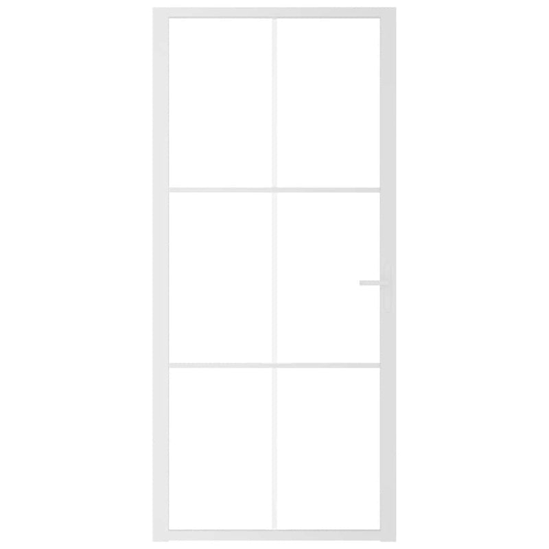 Load image into Gallery viewer, Vidaxl binnendeur 93x201,5 cm esg-glas en aluminium wit
