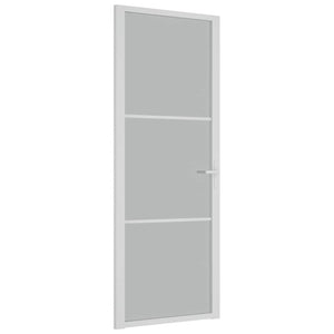 Vidaxl binnendeur 76x201,5 cm matglas en aluminium wit