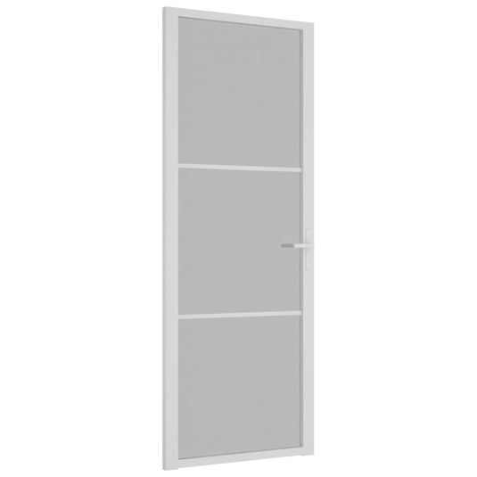 Vidaxl binnendeur 76x201,5 cm matglas en aluminium wit
