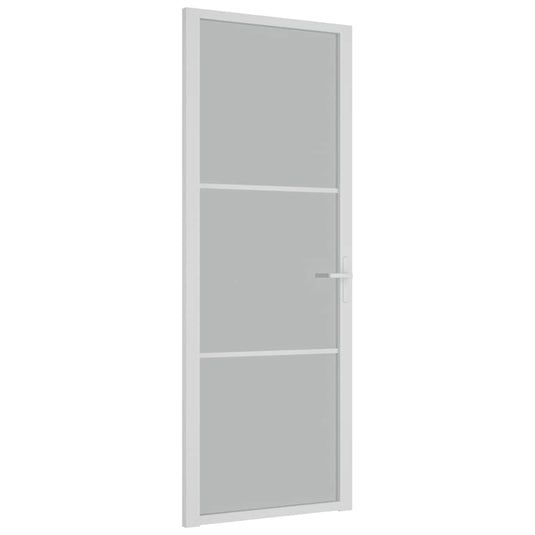 Vidaxl binnendeur 76x201,5 cm matglas en aluminium wit