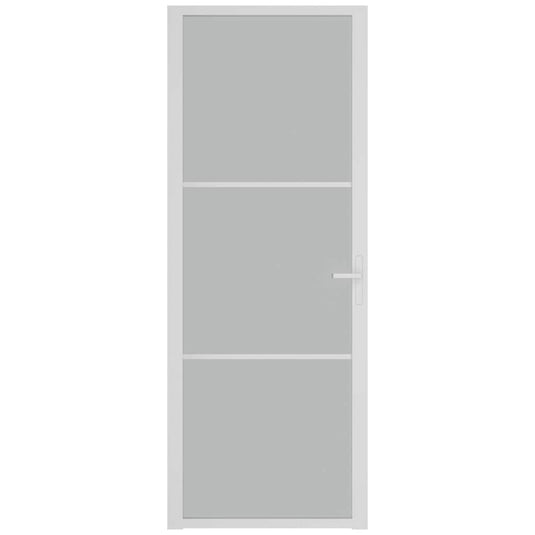Vidaxl binnendeur 76x201,5 cm matglas en aluminium wit