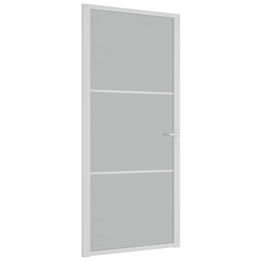 Vidaxl binnendeur 93x201,5 cm matglas en aluminium wit