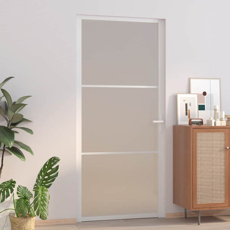 Load image into Gallery viewer, Vidaxl binnendeur 93x201,5 cm matglas en aluminium wit
