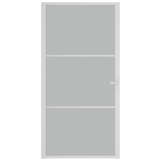 VidaXL Binnendeur 102,5x201,5 cm matglas en aluminium wit