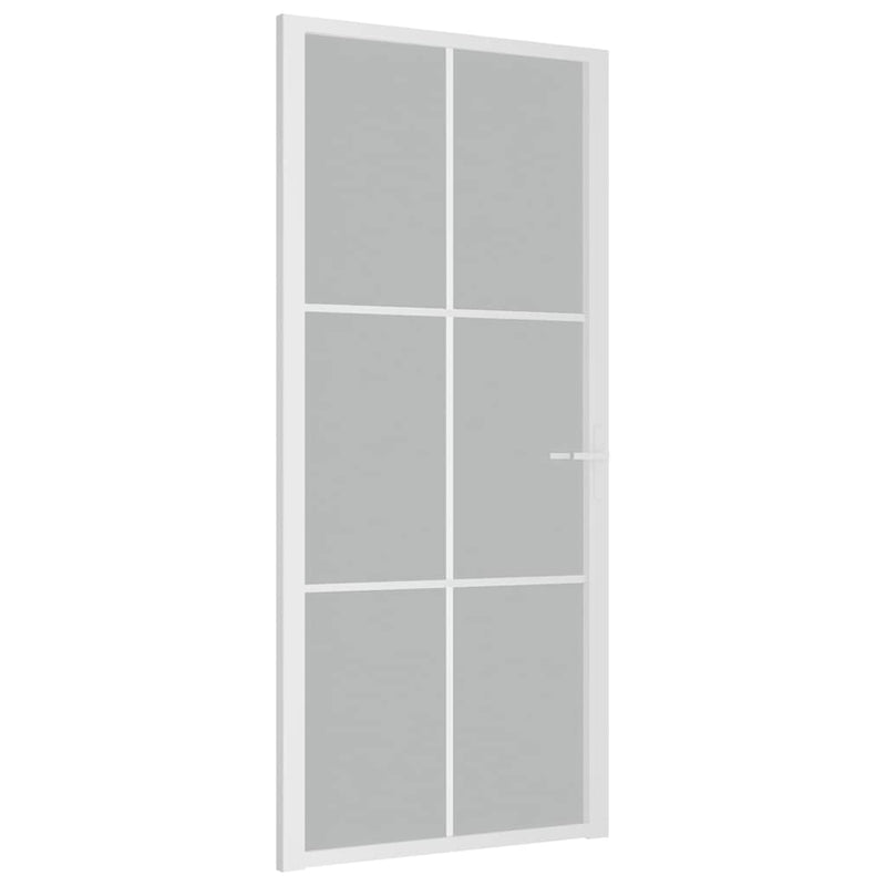 Afbeelding laden in galerijviewer, Vidaxl binnendeur 93x201,5 cm matglas en aluminium wit
