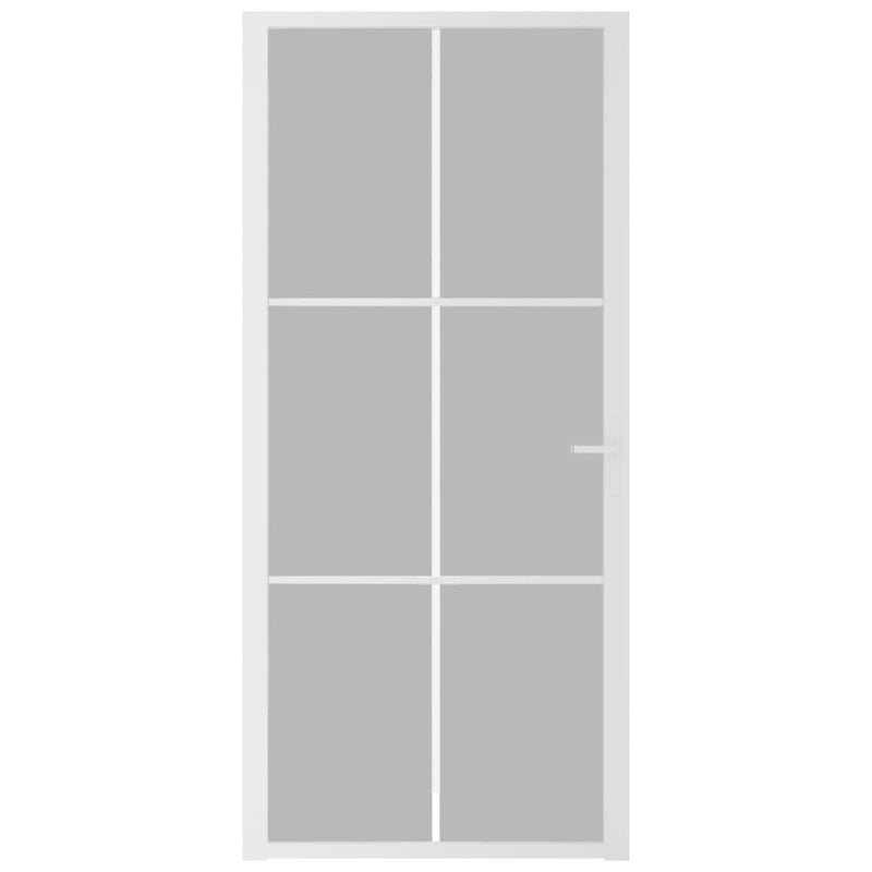 Afbeelding laden in galerijviewer, Vidaxl binnendeur 93x201,5 cm matglas en aluminium wit
