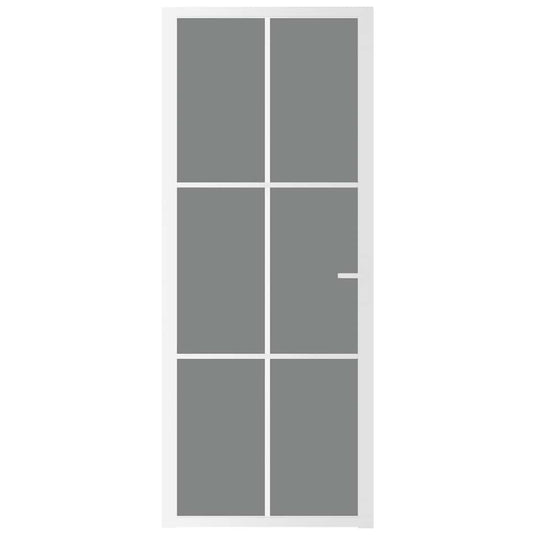 Vidaxl binnendeur 83x201,5 cm esg-glas en aluminium wit
