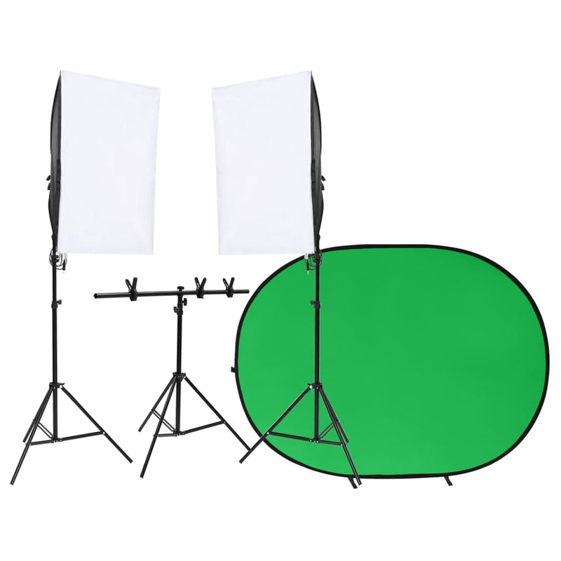 Load image into Gallery viewer, Vidaxl fotostudioset met verlichtingsset en achtergrondscherm

