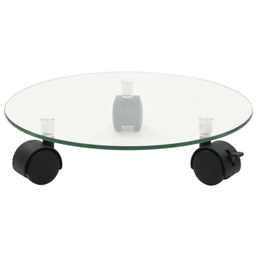 Vidaxl plantenrollers 4 st rond 28 cm gehard glas