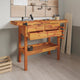 Vidaxl werkbank met lades en bankschroeven 124x52x83 cm acaciahout