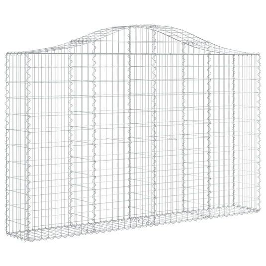 VidaXL Schanskorven 8 st gewelfd 200x30x120 140 cm ijzer