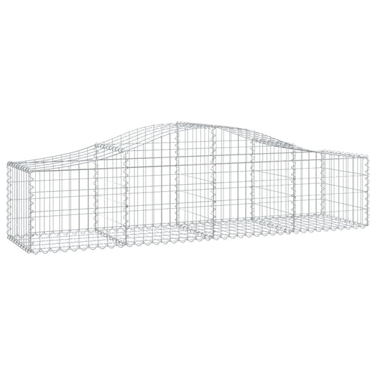 VidaXL Schanskorven 8 st gewelfd 200x50x40 60 cm gegalvaniseerd ijzer