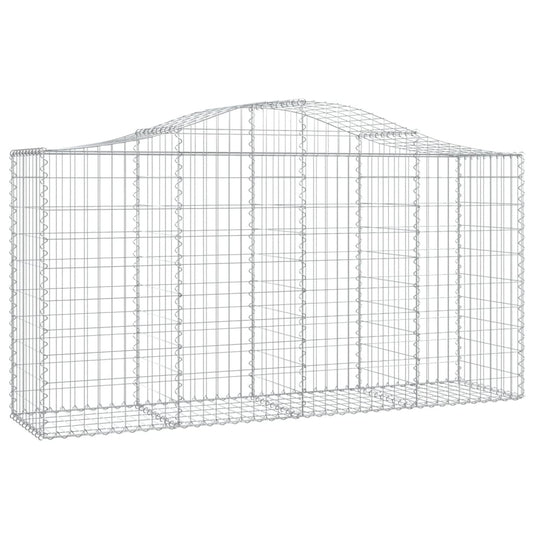 VidaXL Schanskorven 4 st gewelfd 200x50x100 120 cm ijzer
