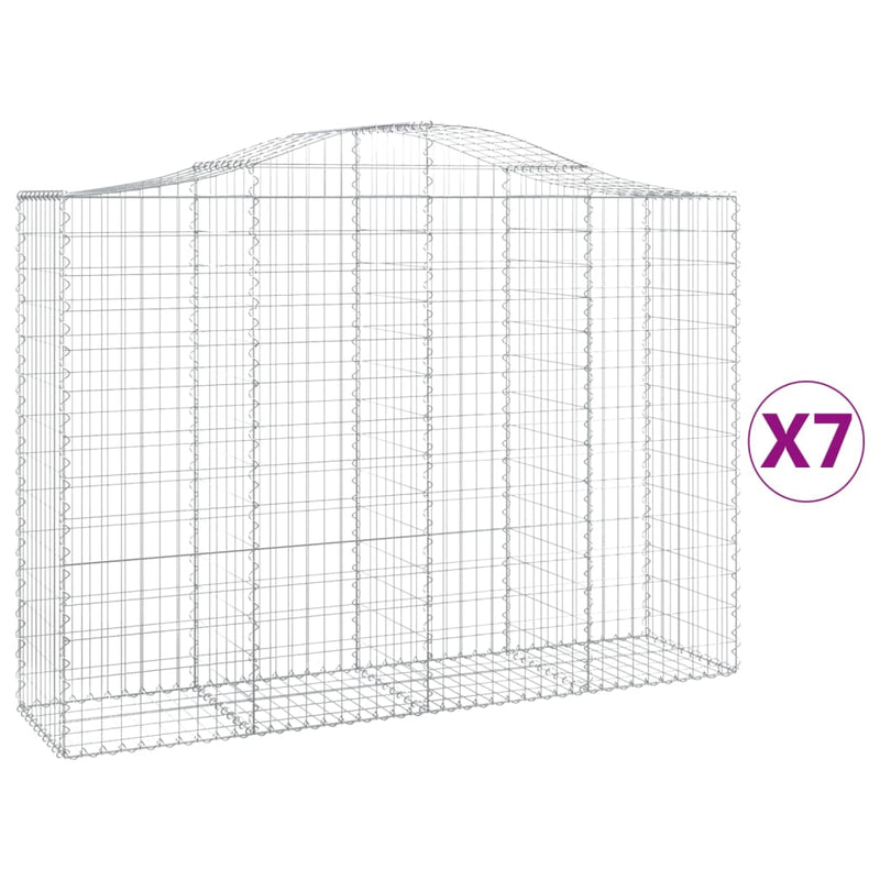 Load image into Gallery viewer, VidaXL Schanskorven 7 st gewelfd 200x50x140 160 cm ijzer
