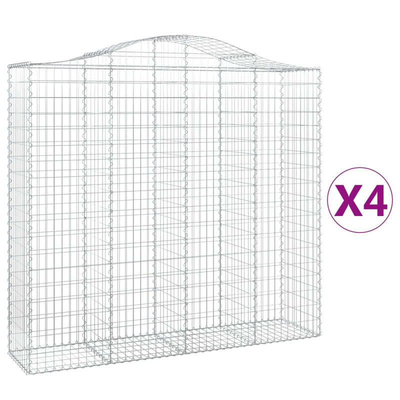 Load image into Gallery viewer, VidaXL Schanskorven 4 st gewelfd 200x50x180 200 cm ijzer
