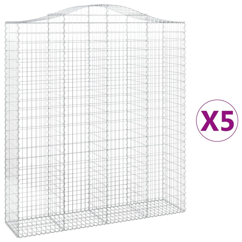 Load image into Gallery viewer, VidaXL Schanskorven 5 st gewelfd 200x50x220 240 cm ijzer
