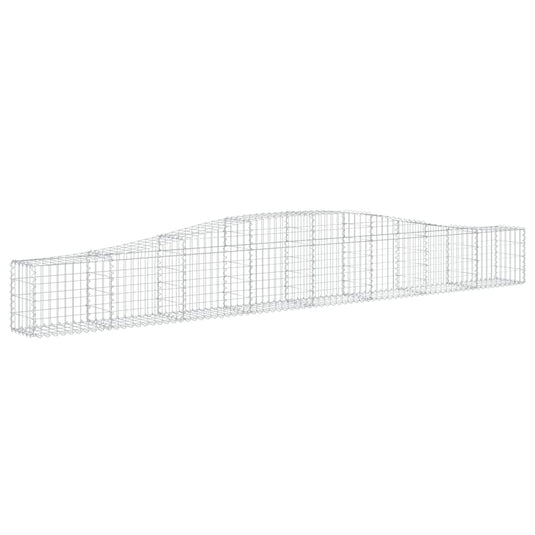 VidaXL Schanskorven 4 st gewelfd 400x30x40 60 cm ijzer
