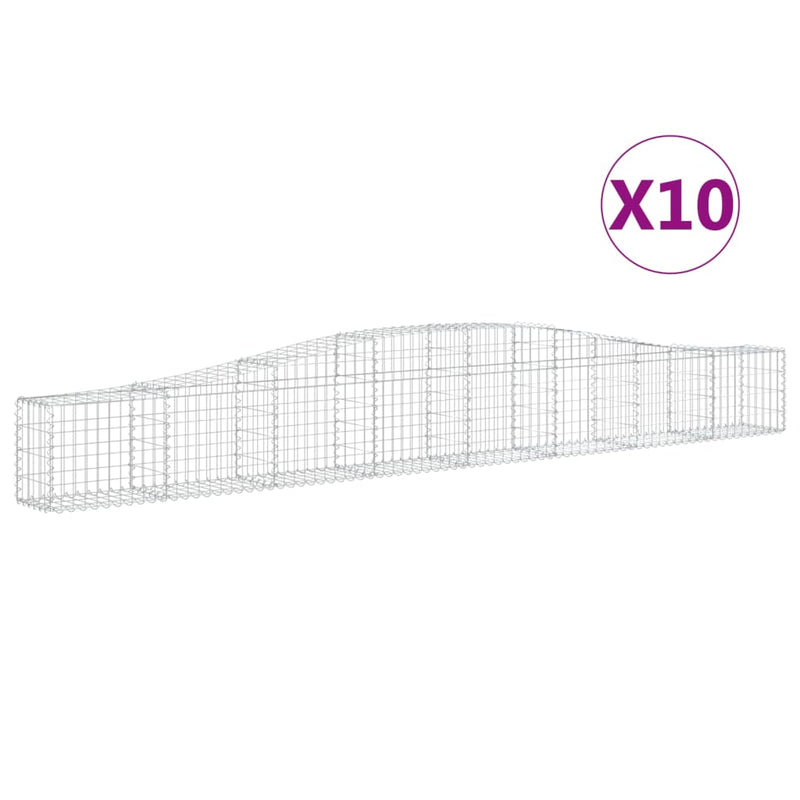 Load image into Gallery viewer, VidaXL Schanskorven 10 st gewelfd 400x30x40 60 cm ijzer
