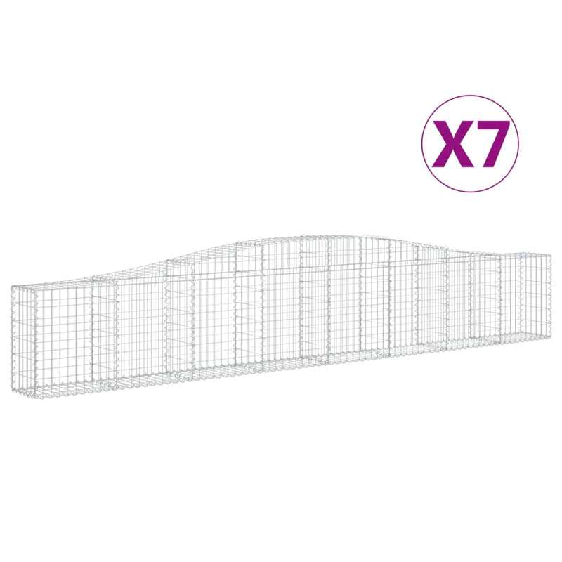 Load image into Gallery viewer, VidaXL Schanskorven 7 st gewelfd 400x30x60 80 cm ijzer
