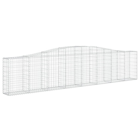 VidaXL Schanskorven 4 st gewelfd 400x30x80 100 cm ijzer