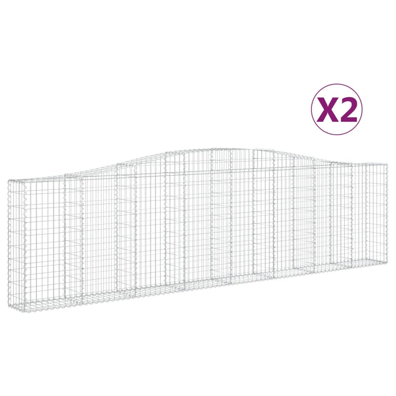 Load image into Gallery viewer, VidaXL Schanskorven 2 st gewelfd 400x30x100 120 cm ijzer
