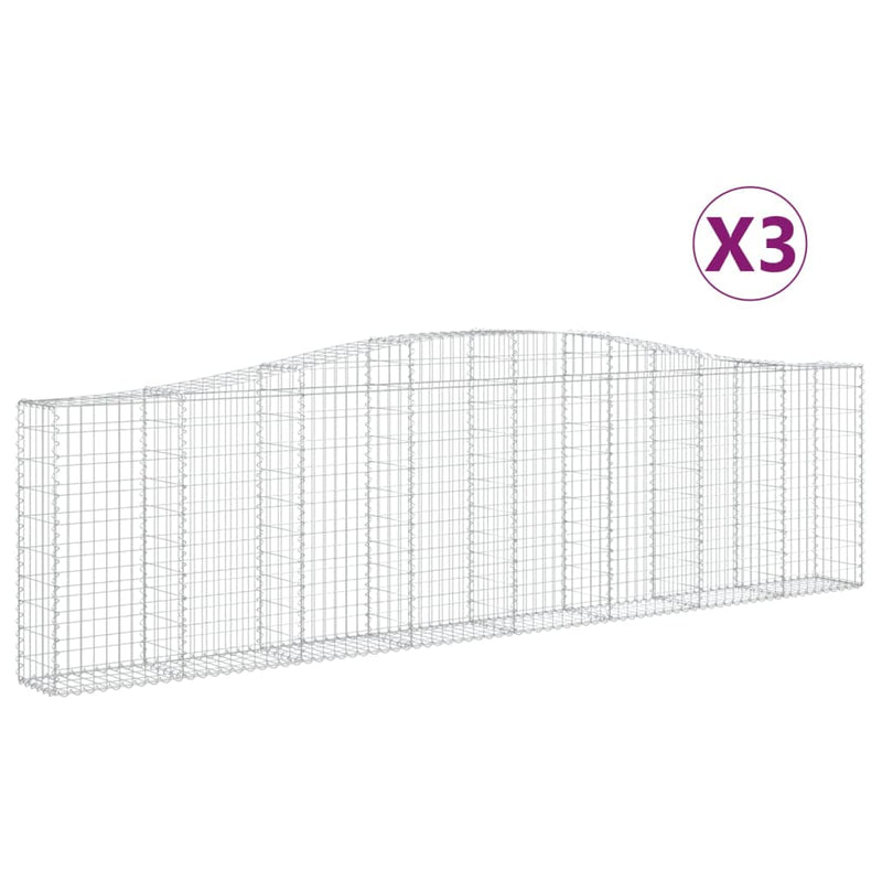 Load image into Gallery viewer, VidaXL Schanskorven 3 st gewelfd 400x30x100 120 cm ijzer
