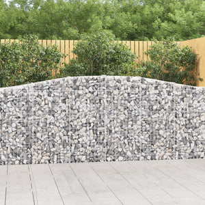 VidaXL Schanskorven 6 st gewelfd 400x30x100 120 cm ijzer