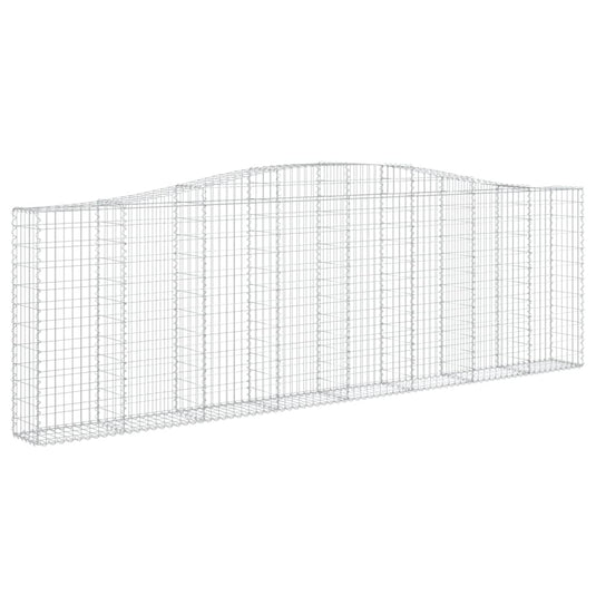 VidaXL Schanskorven 4 st gewelfd 400x30x120 140 cm ijzer