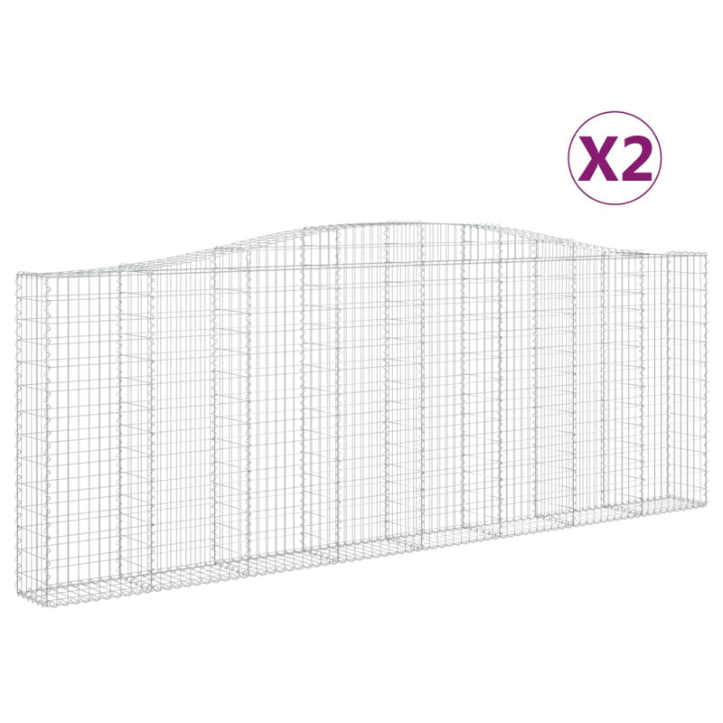 Load image into Gallery viewer, VidaXL Schanskorven 2 st gewelfd 400x30x140 160 cm ijzer
