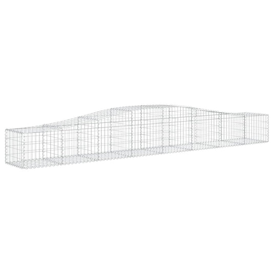 VidaXL Schanskorven 8 st gewelfd 400x50x40 60 cm gegalvaniseerd ijzer