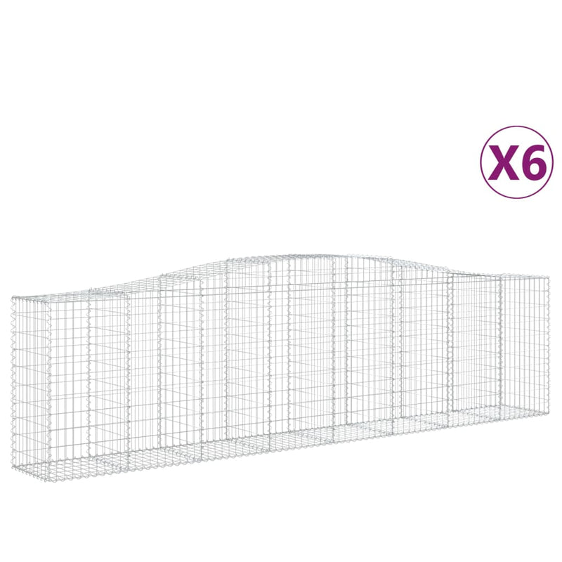 Load image into Gallery viewer, VidaXL Schanskorven 6 st gewelfd 400x50x100 120 cm ijzer

