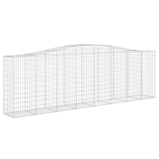 VidaXL Schanskorven 3 st gewelfd 400x50x120 140 cm ijzer