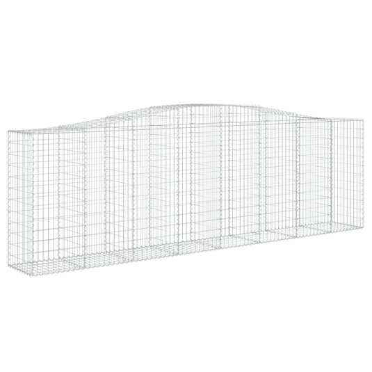 VidaXL Schanskorven 4 st gewelfd 400x50x120 140 cm ijzer